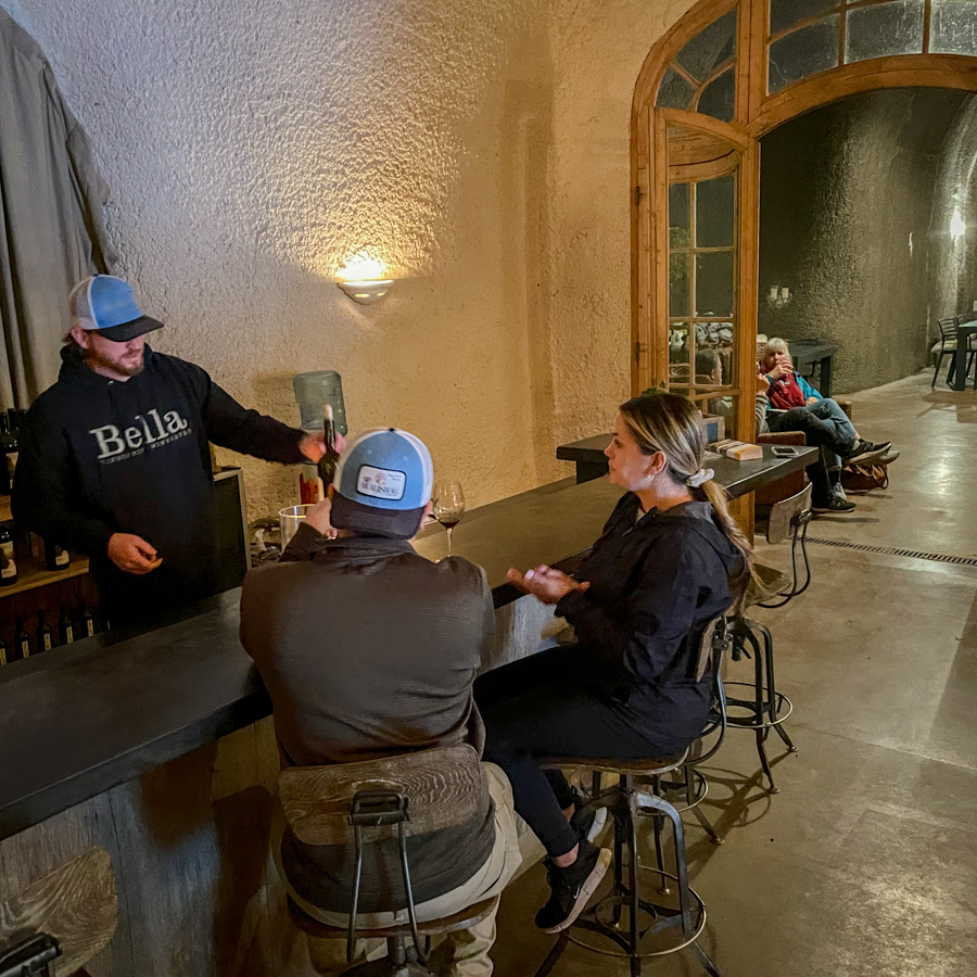 Bella wine caves tasting wine bar cave